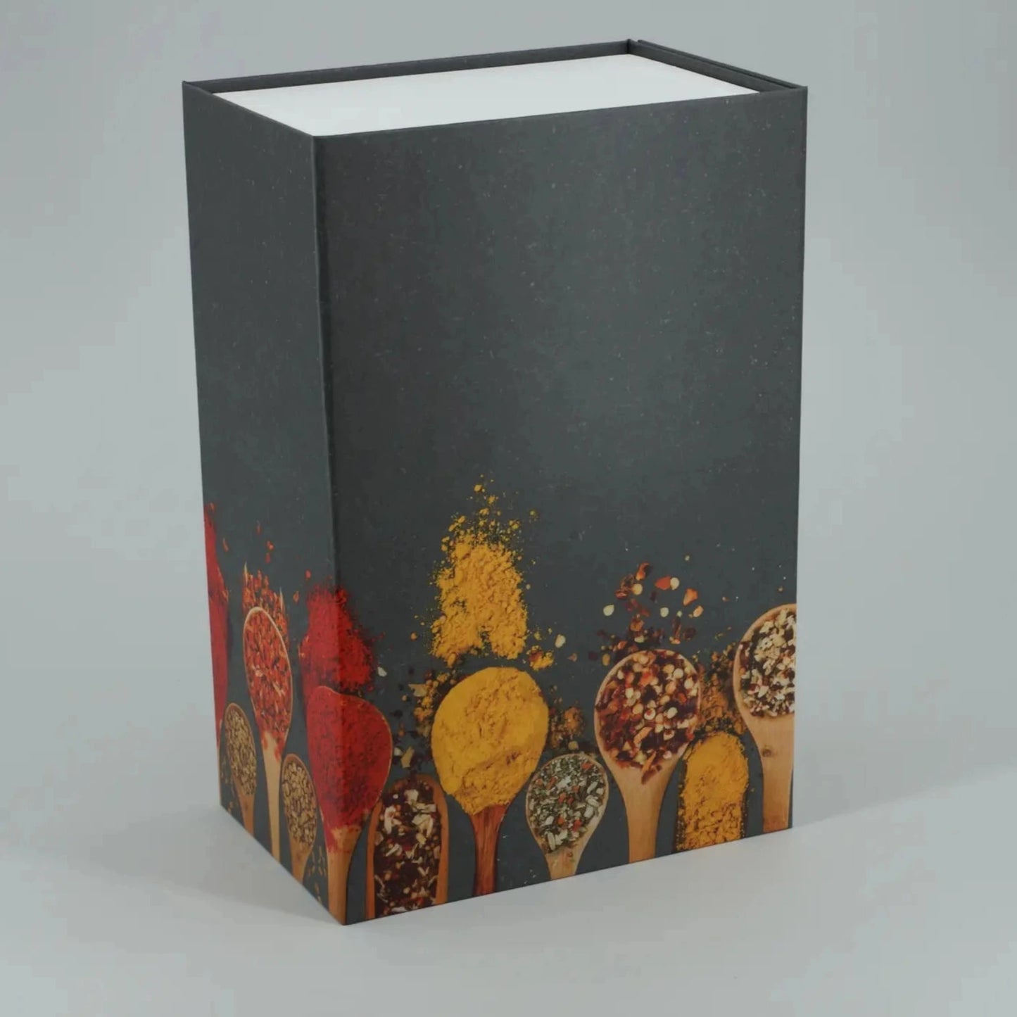 Magnetbox mit Gewürzmotiv, grau, Gr.L, hoch