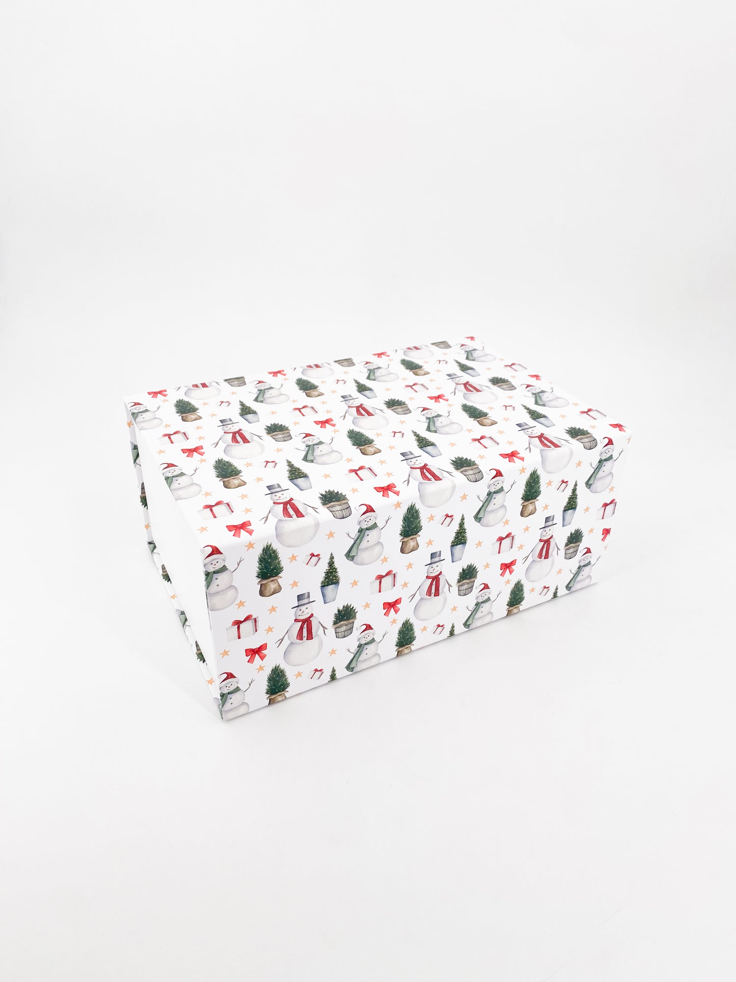 Weihnachtsbox - Schneemänner, Geschenke & Tannen - weiß