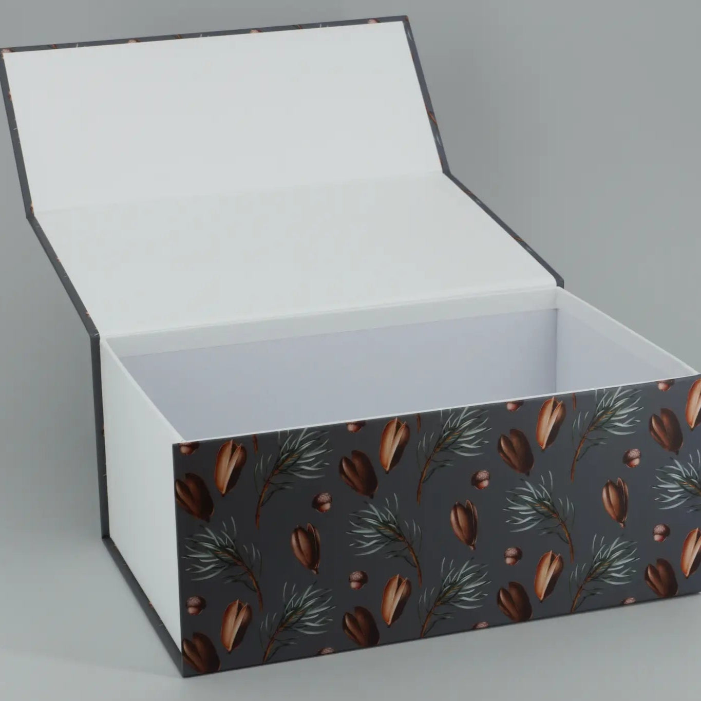 Herbstbox - Eicheln & Bucheckern - Grau Gr. L