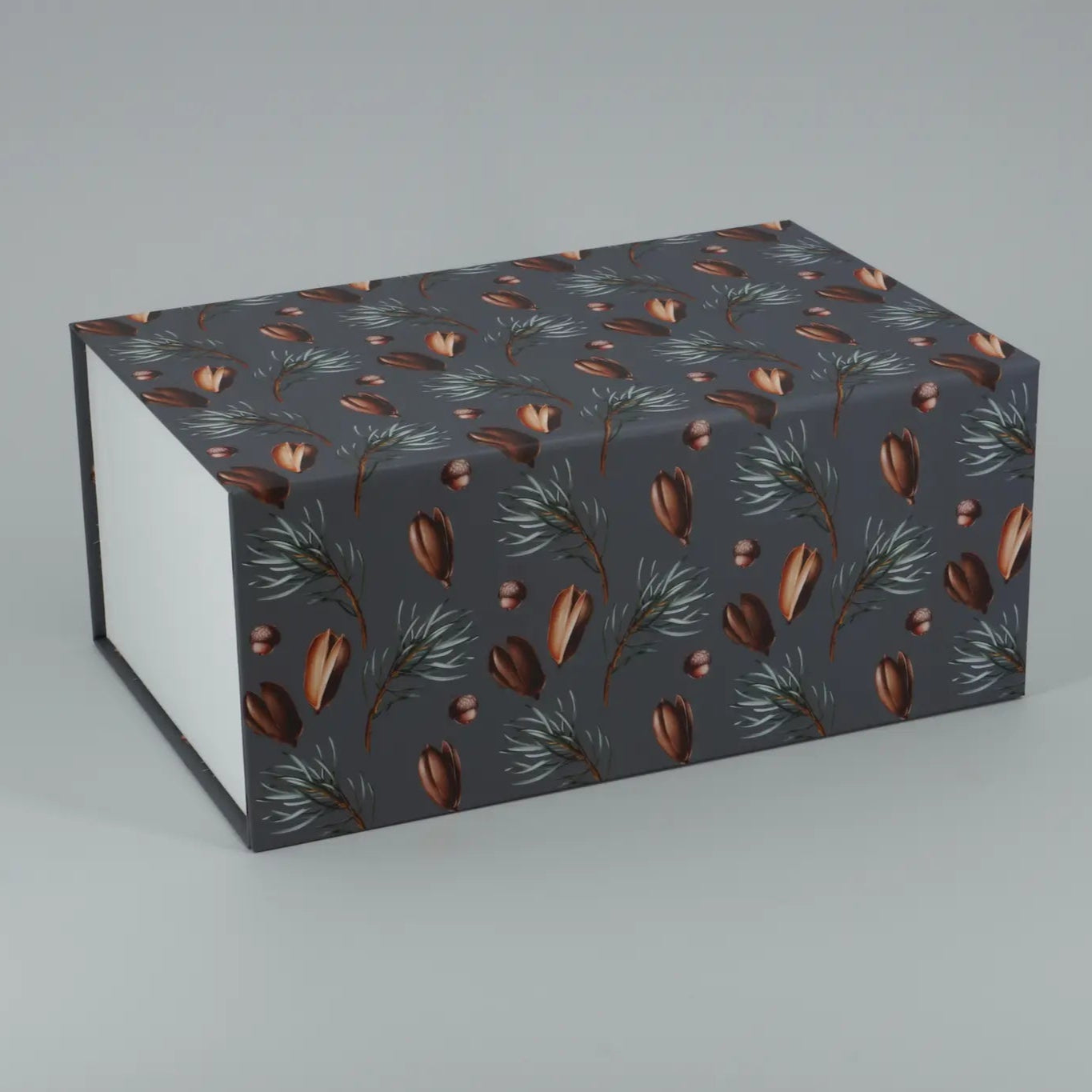 Herbstbox - Eicheln & Bucheckern - Grau Gr. L