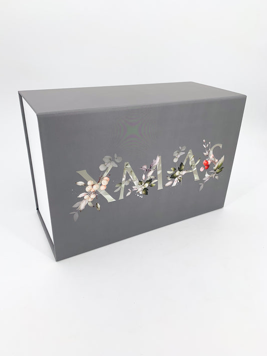 XMAS - Geschenk-Box Grau