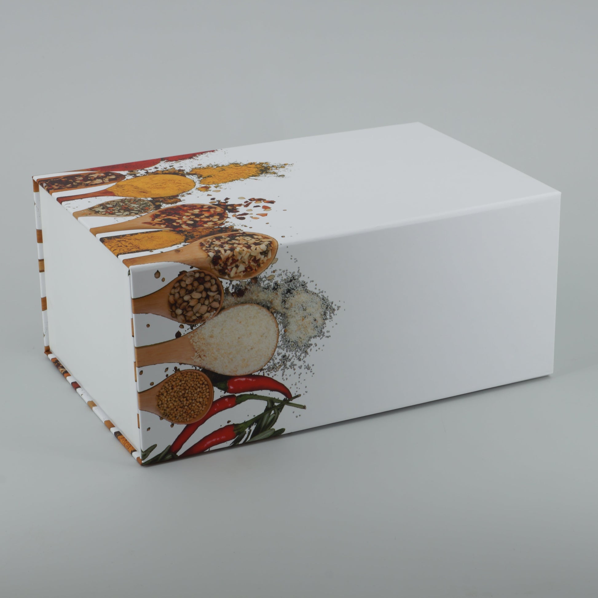 Magnetbox in weiß mit Gewürzmotiv