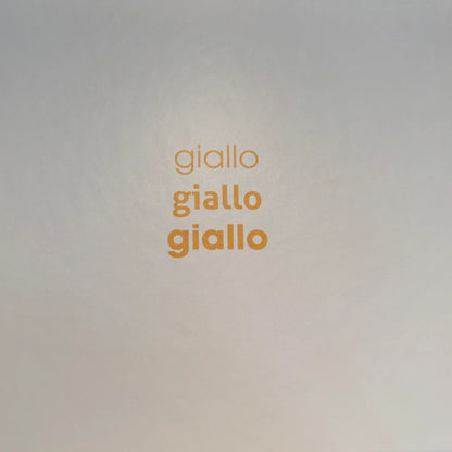 Print im Innendeckel Magnetbox Giallo Streifen Design Gelb